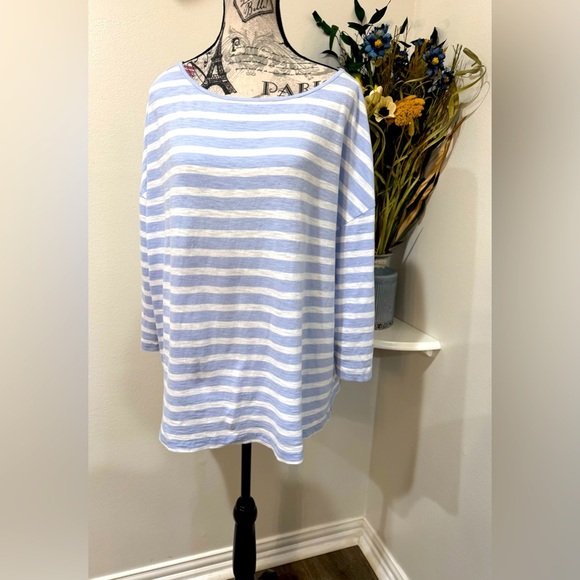 Lane Bryant Striped Blue and White Women's Top size 22/24 - Picture 1 of 7